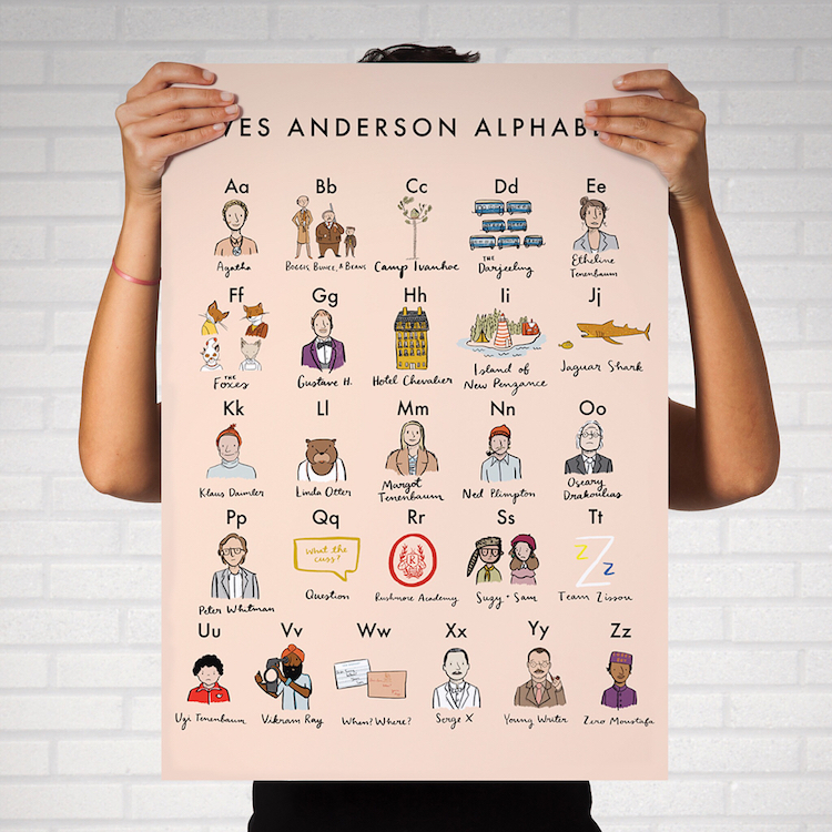 Wes Anderson Alphabet by Abbie Paulhus