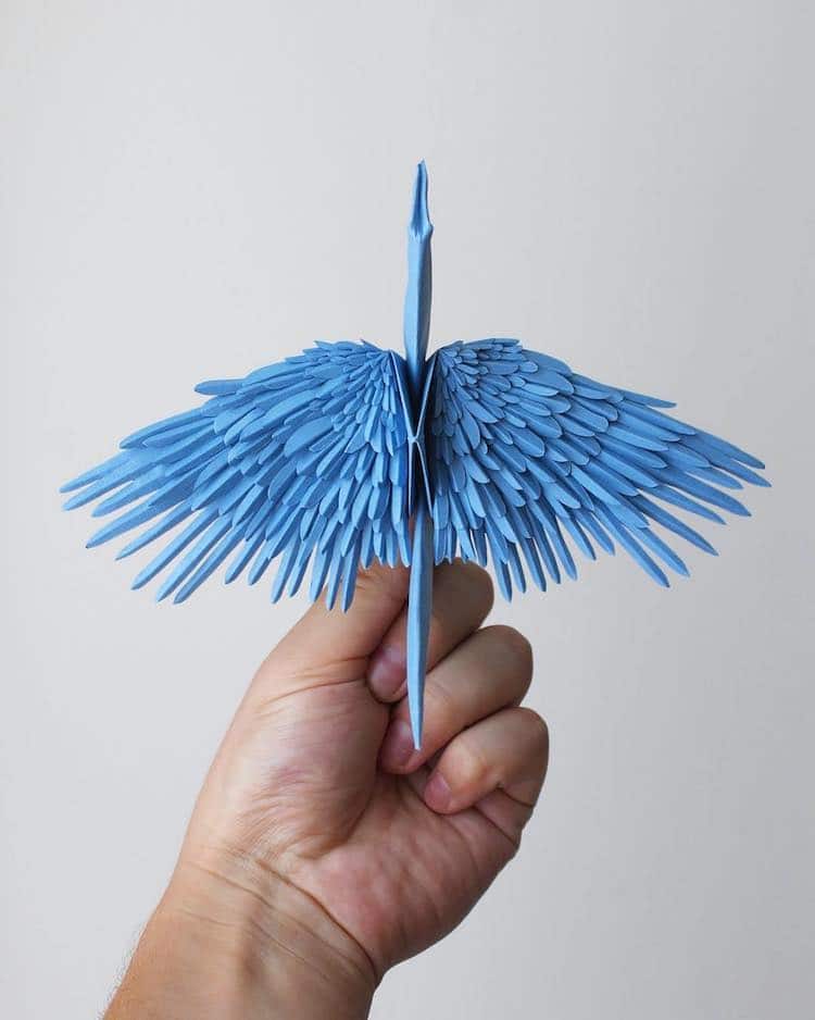 Cristian Marianciuc Icarus Mid Air Paper Cranes Paper Crane Design