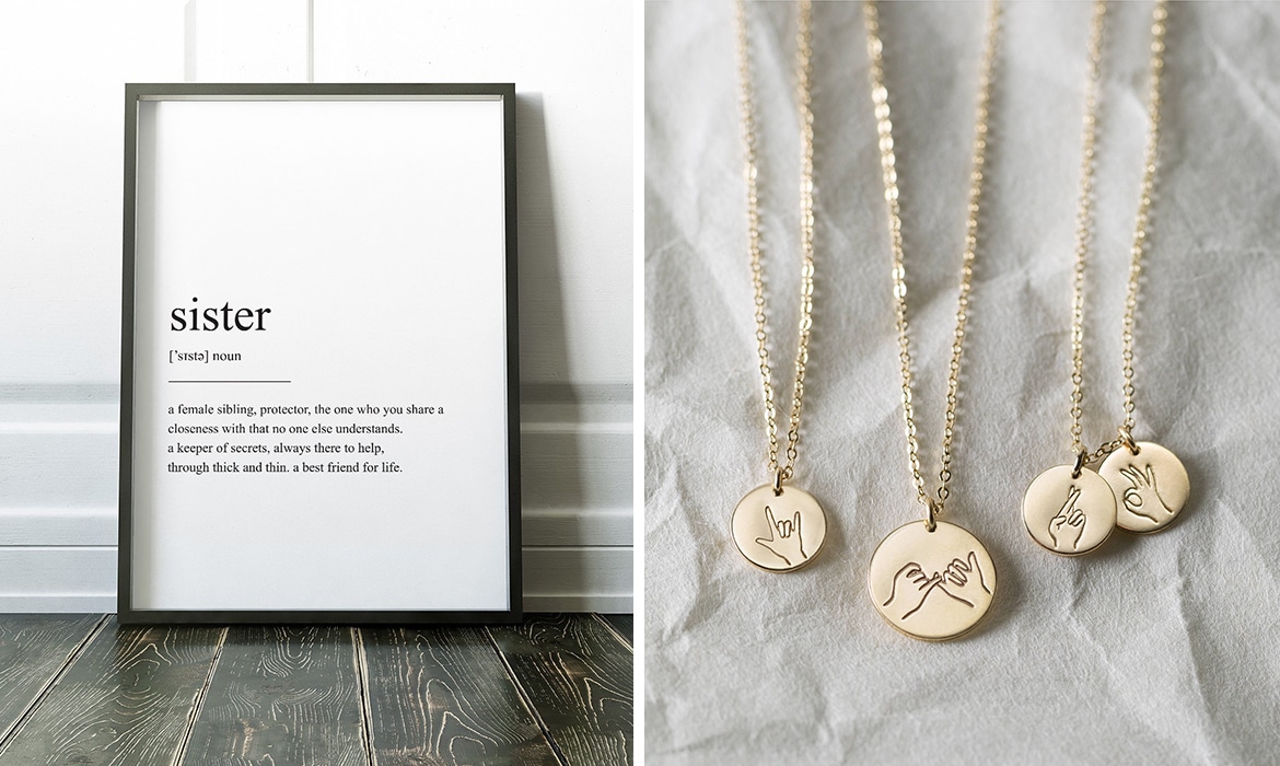 Gift for Sister, Sister Gift, Sister Necklace, Best Sister Gift, Sister Gifts, Big Sister, Christmas Gift for Sister, Little Sister