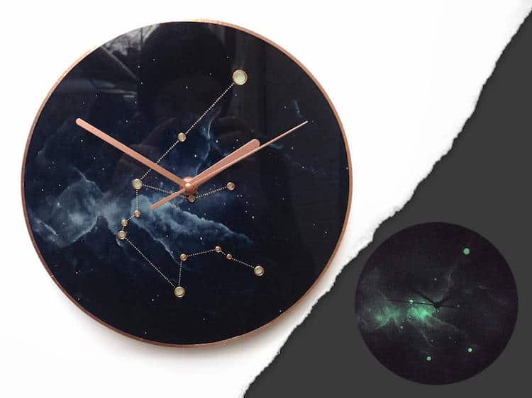 Glass Art Planet Clocks by Milica Dimitrova