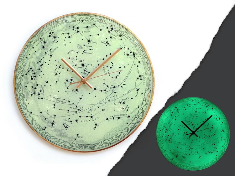 Glass Art Planet Clocks by Milica Dimitrova