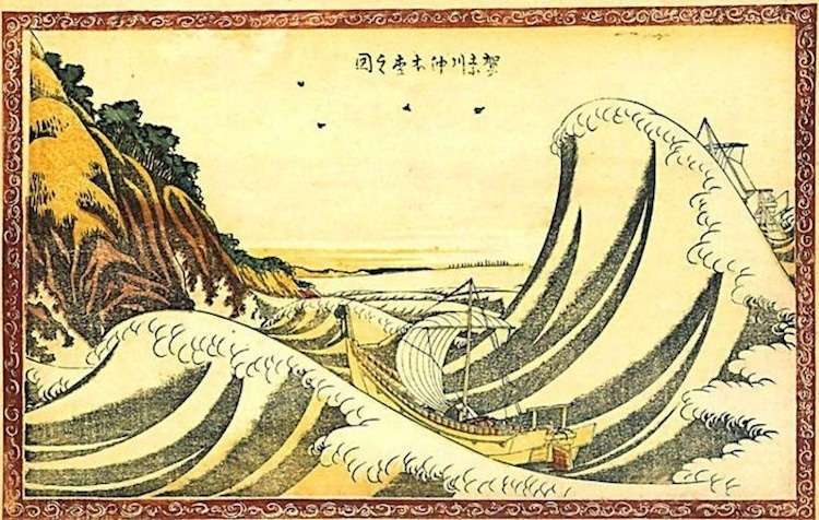 Evolución La gran ola de Kanagawa Hokusai