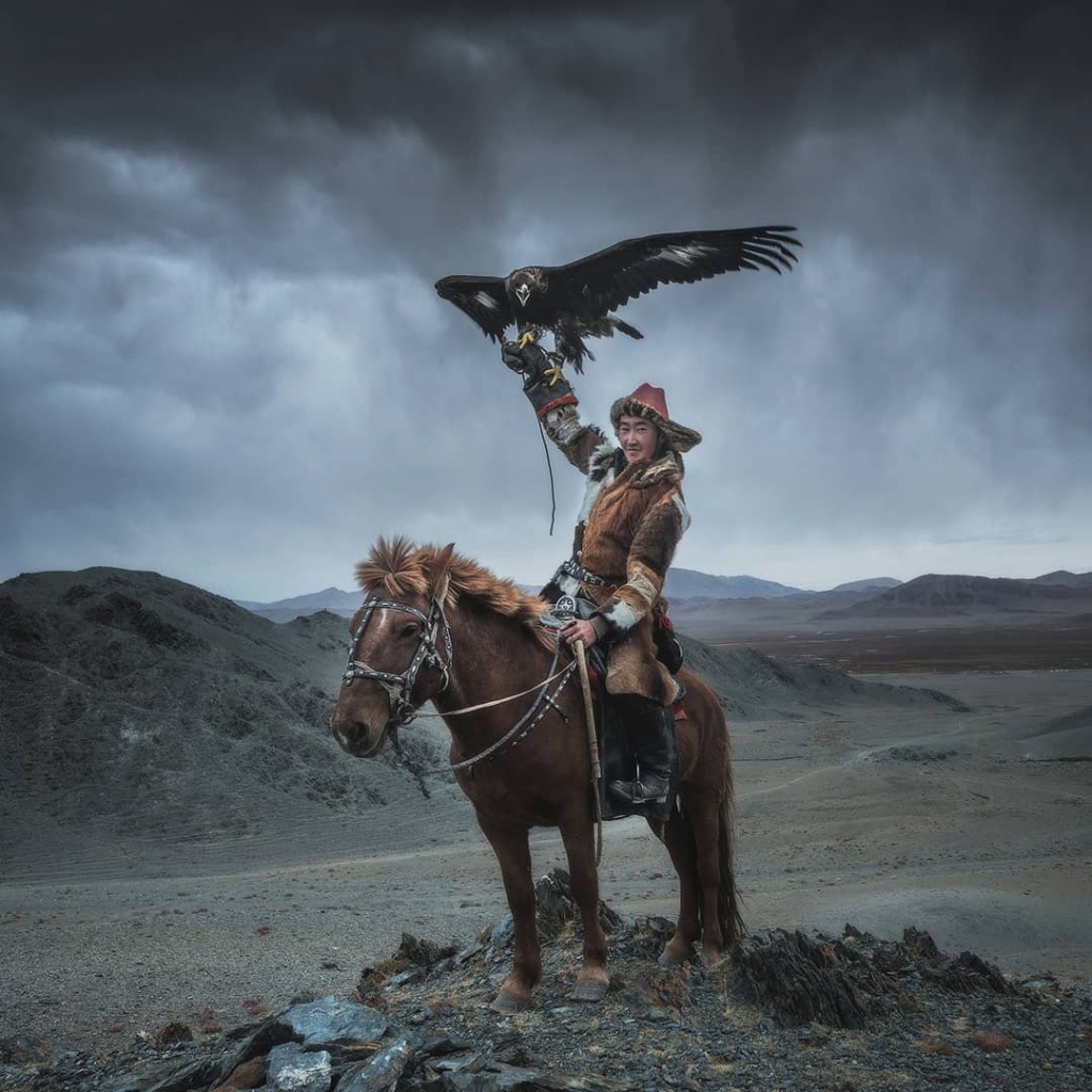 Mongolian Eagle Keepers by Daniel Kordan