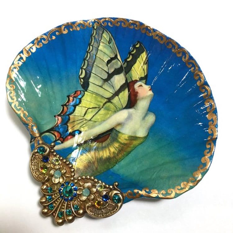 Shell Art Jewelry Dishes by Mary Kenyon