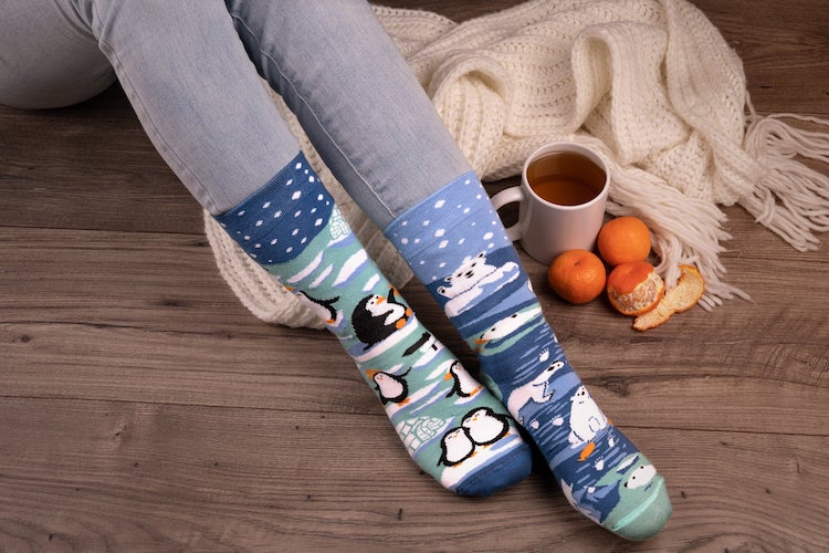 Penguin and Polar Bear Socks