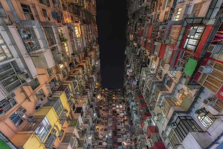 sobrepoblación en Hong Kong