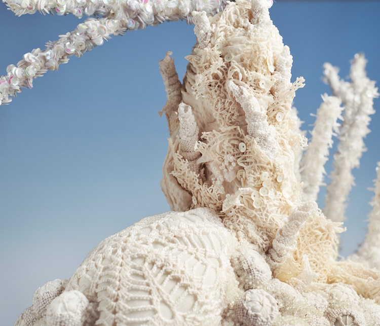 Poumons des Oceans by Aude Bourgine Textile Coral Sculpture