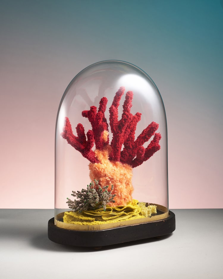 Poumons des Oceans by Aude Bourgine Textile Coral Sculpture