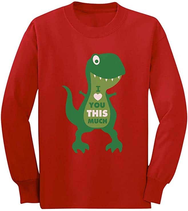 Camiseta de tiranosaurio para niños