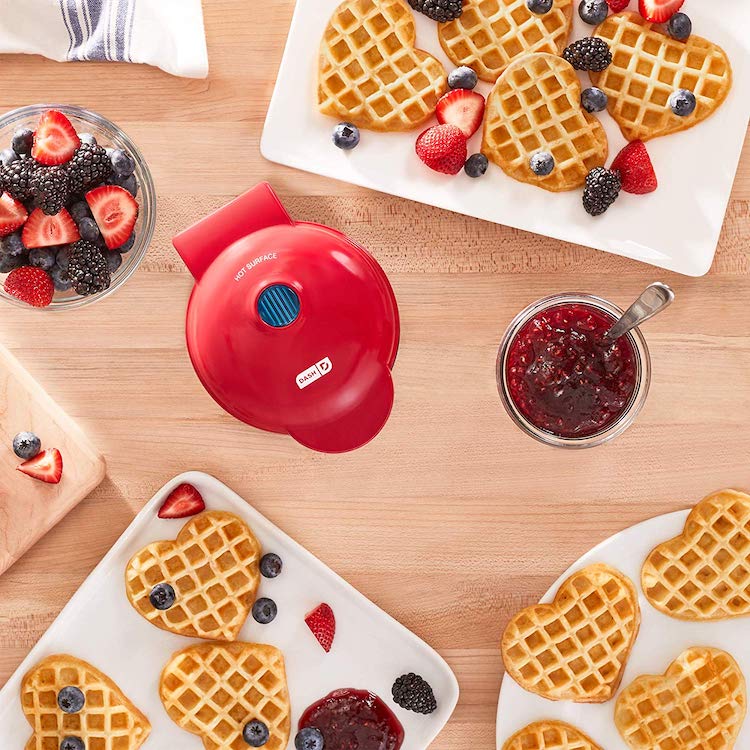 Mini Heart-Shaped Waffle Maker