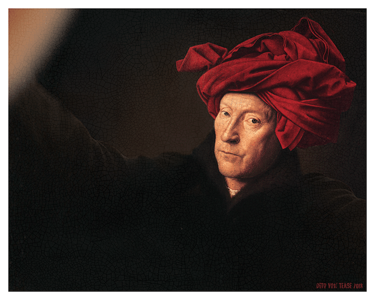 Portrait Paintings Selfie Classicool by Dito Von Tease