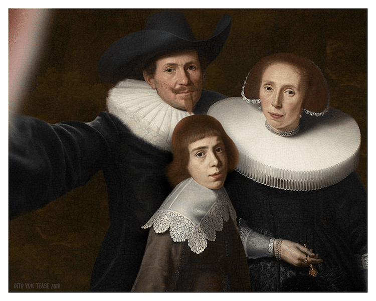 Portrait Paintings Selfie Classicool by Dito Von Tease