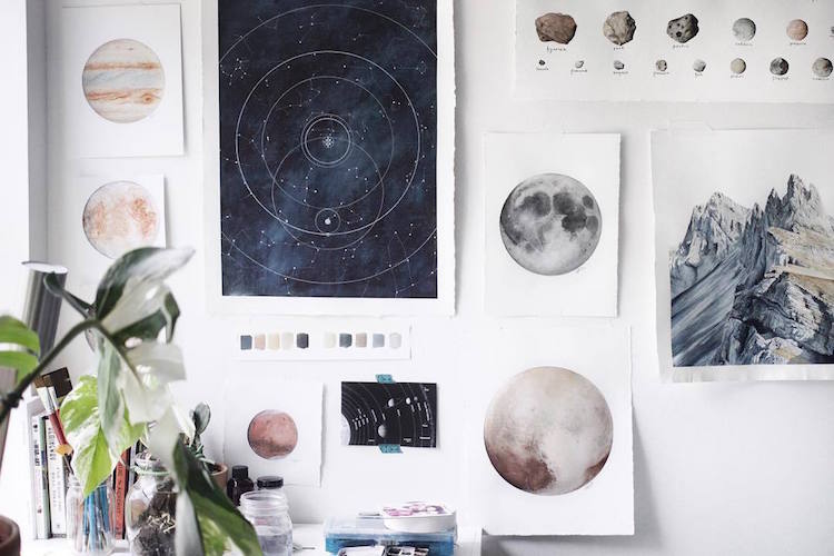 dibujos y pinturas del sistema solar Amanda C. Marino