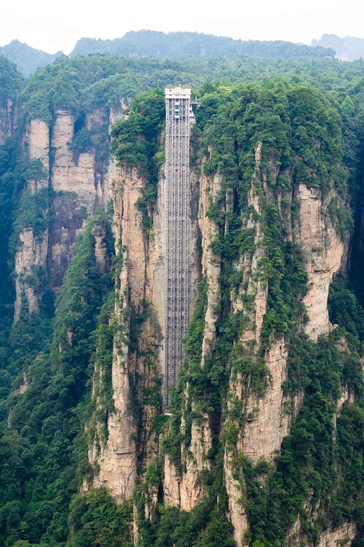 Elevador bailong - Parque forestal nacional de Zhangjiajie - ascensor bailong