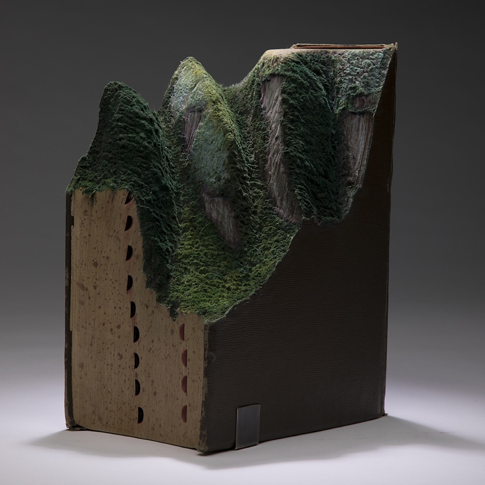 Entrevista con Guy Laramee paisajes en libros esculturas con libros