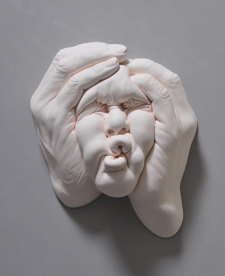 Lucid Dream II Clay Face Sculptures Surreal Face Johnson Tsang