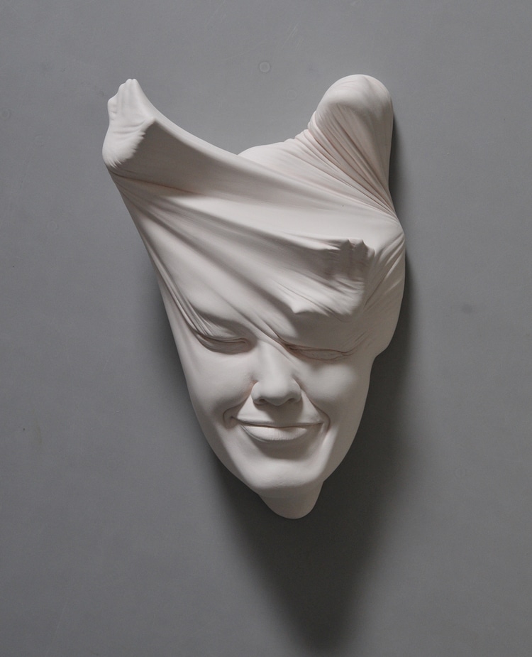 Lucid Dream II Clay Face Sculptures Surreal Face Johnson Tsang