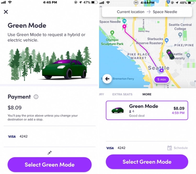 Lyft - Green Mode