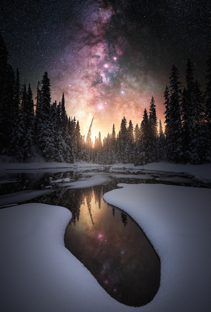 Dreamy Night Landscape Photos Inspired By Space, Stars, And Video Games