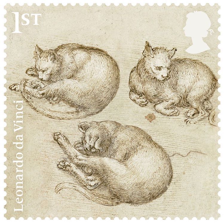 Royal Mail Leonardo da Vinci estampillas postales sellos postales timbres postales