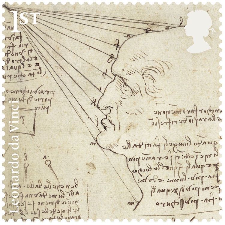 Royal Mail Leonardo da Vinci estampillas postales sellos postales timbres postales