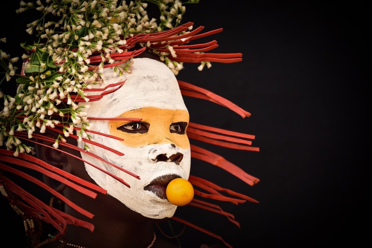 Portrait of the Surma Tribe Body Painting