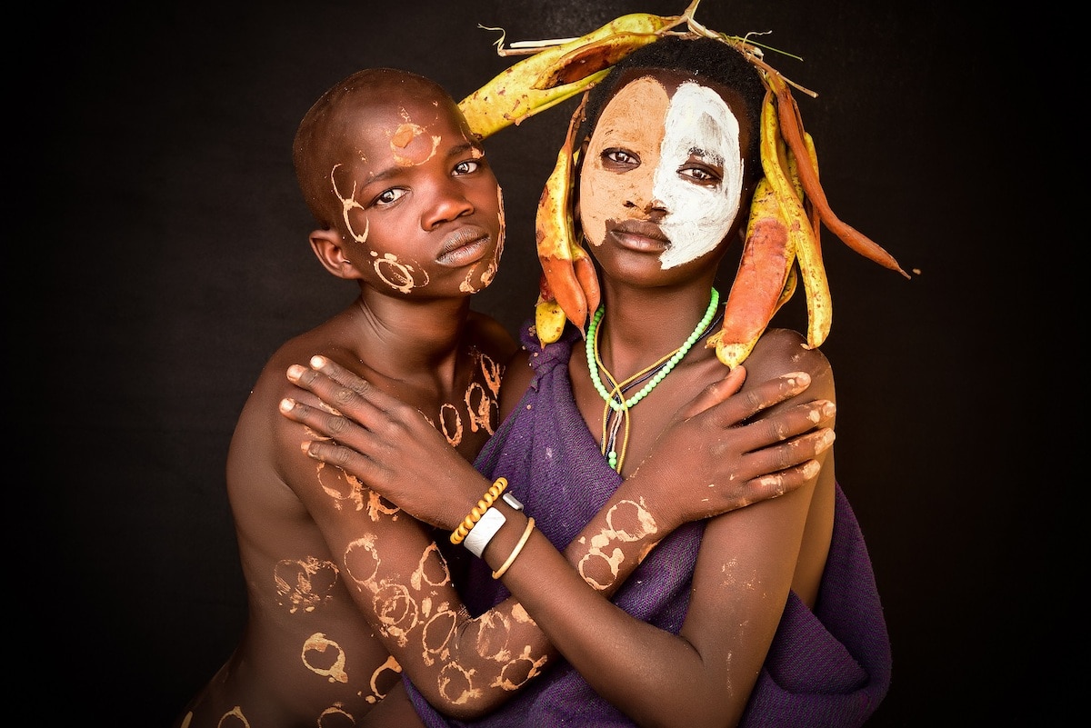 Portrait of the Suri Tribe Body Painting