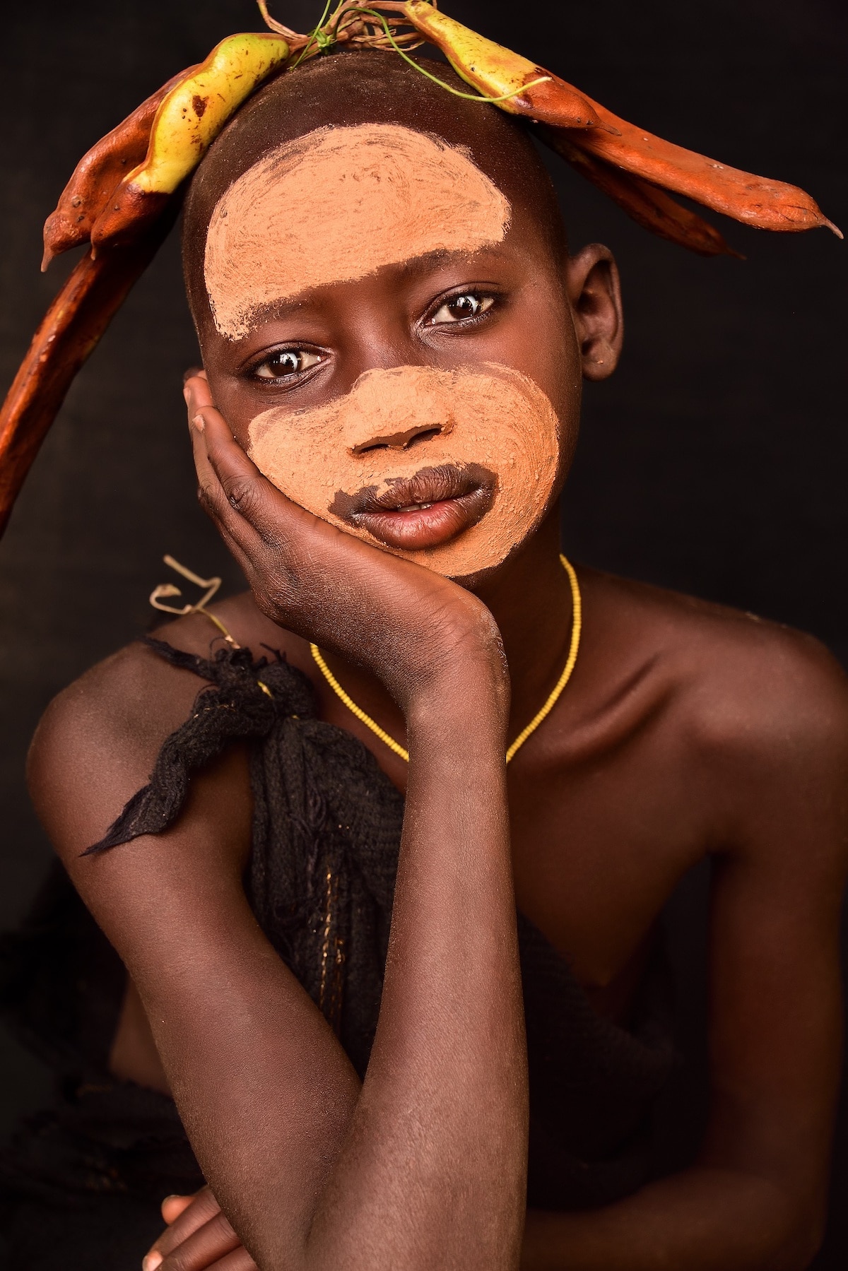 Portrait of the Surma Tribe Body Painting