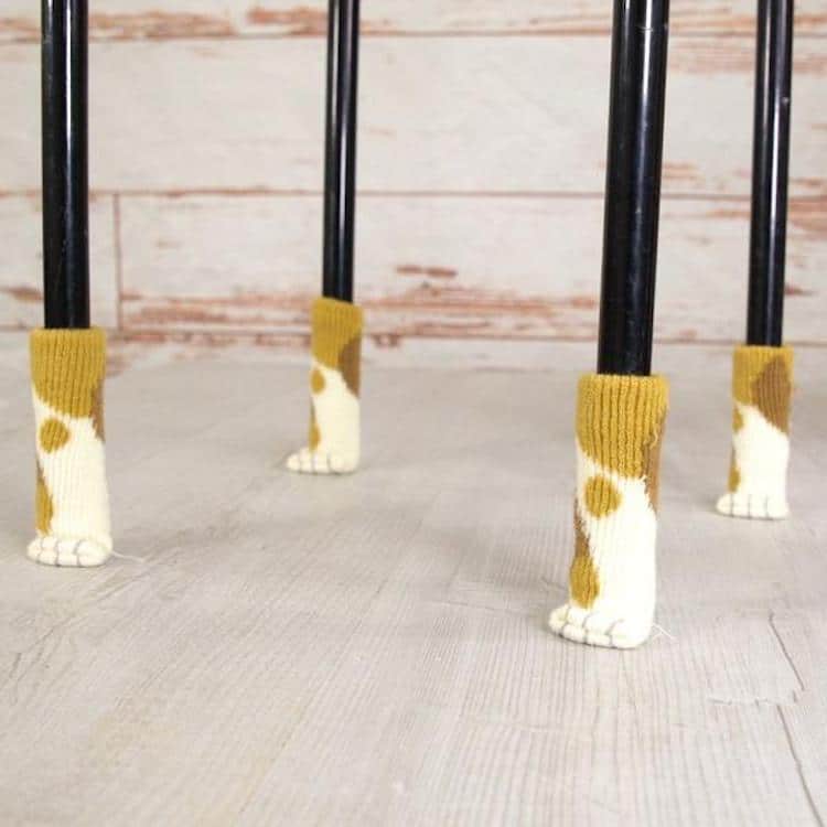 Animal Paw Knitted Chair Socks PACK OF 4 