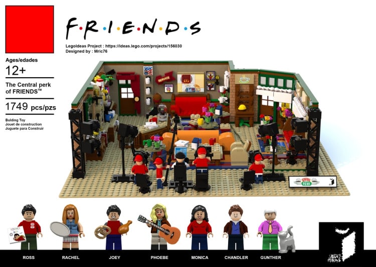 Friends' Central Perk Coffee Shop and Cast Made from 1,750 ...