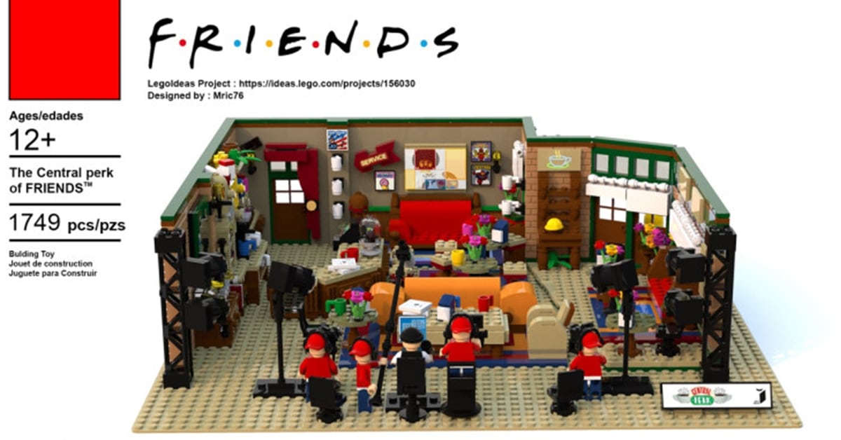 Friends’ Central Perk Coffee Shop and Cast Made from 1,750 LEGO