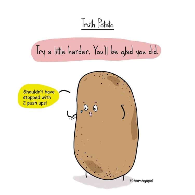 Truth Potato Patata de la Verdad cómic Instagram 