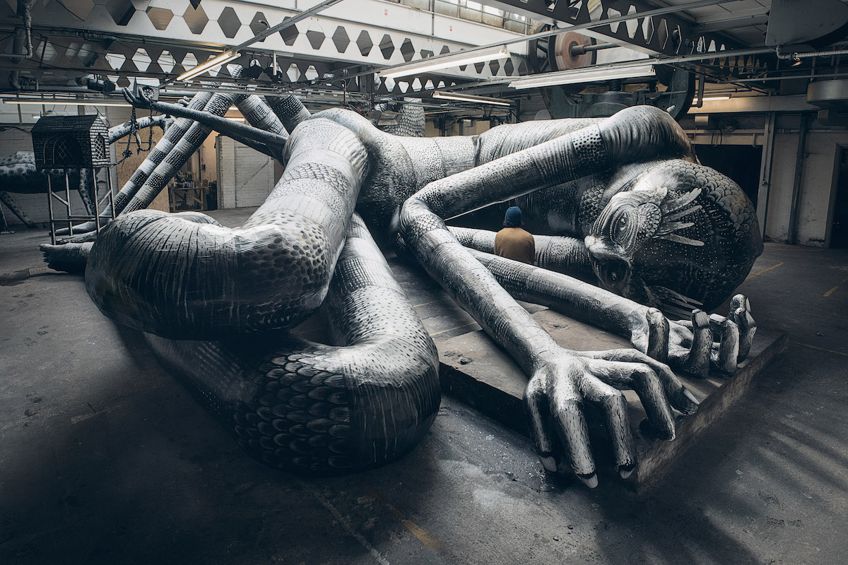 Art Installation in Sheffield by Street Artist Phlegm