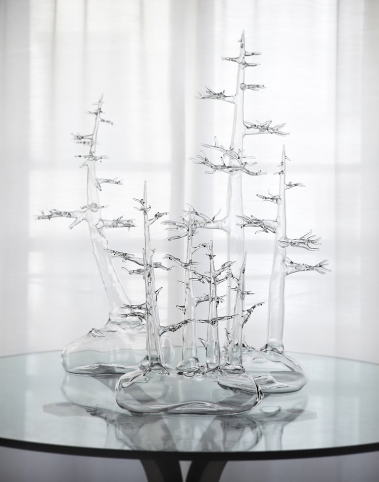 Esculturas de vidrio soplado por Simone Crestani