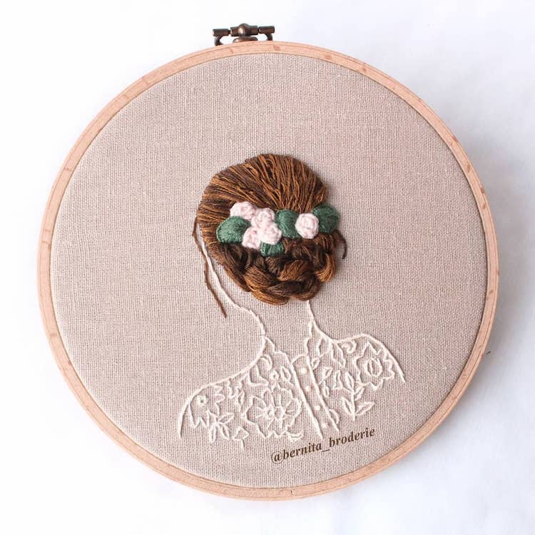 3D Embroidery Hairstyles by Bernita Broderie