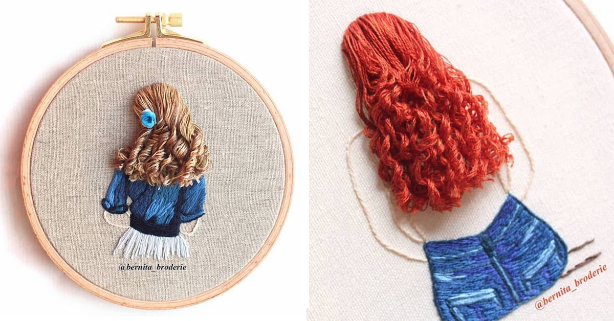 Clever 3d Embroidery Mimics All Sorts Of Creative Hairstyles