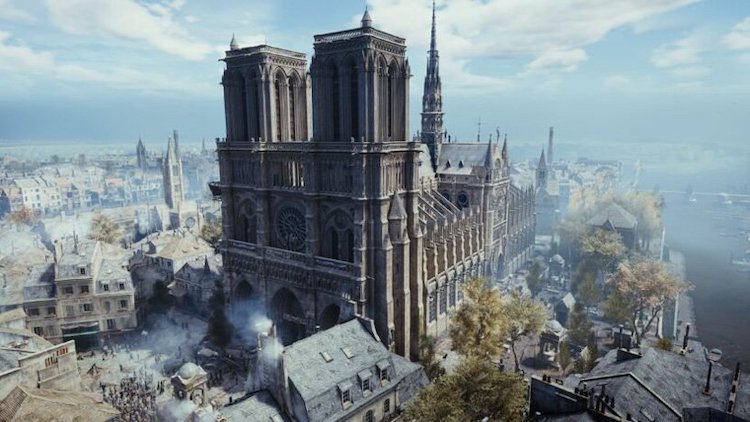 Notre Dame Rendering in Assassin's Creed Unity