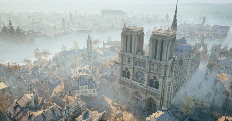 Notre Dame Rendering in Assassin's Creed Unity