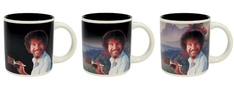 Taza de Bob Ross Tazas sensibles al calor Taza cambia de color con el calor