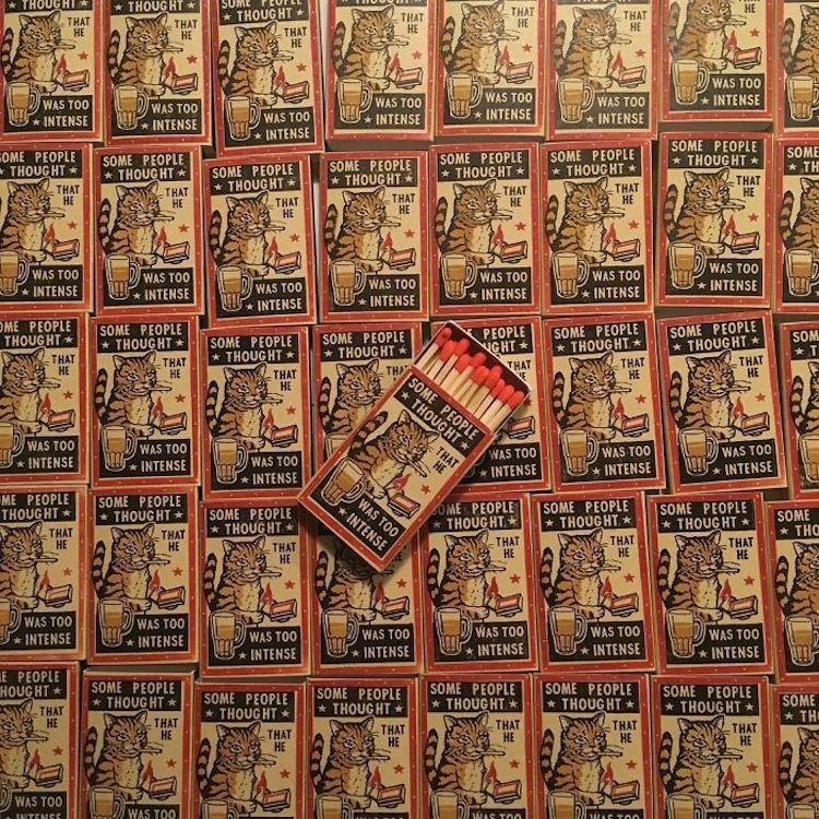 Cat Matchbox Art by Arna Miller and Ravi Zupa