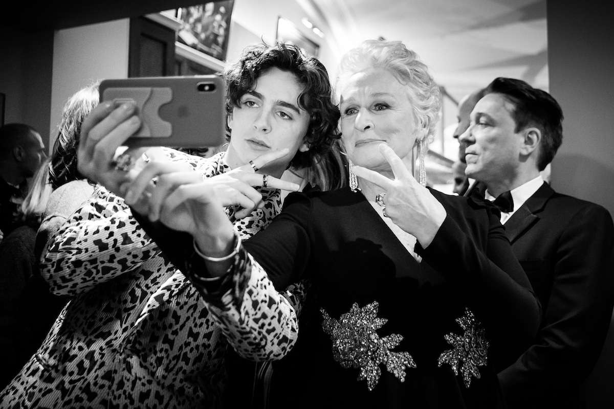 Candid Photo of Glenn Close at the BAFTAs by Charlie Clift