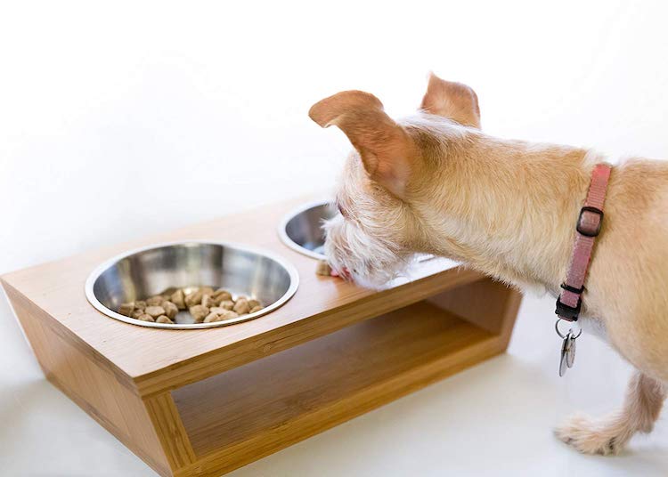 Wood Elevated Dog and Cat Bowls