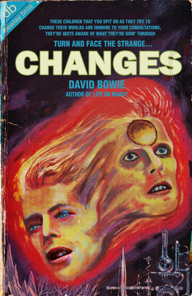 David Bowie Pulp Fiction Book Covers by Todd Alcott
