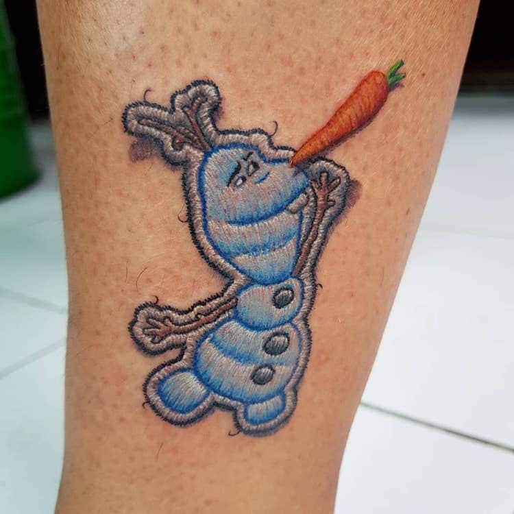 Tatuajes de parches bordados por Duda Lozano