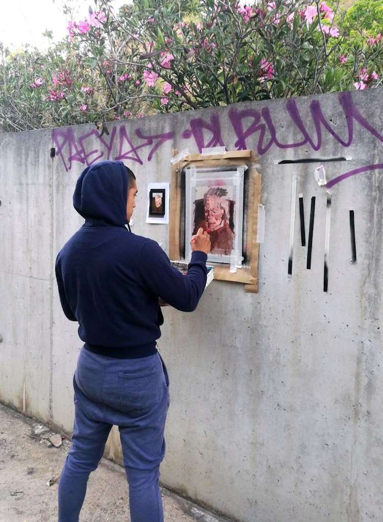 Pinturas famosas como grafiti por Julio Anaya Cabanding