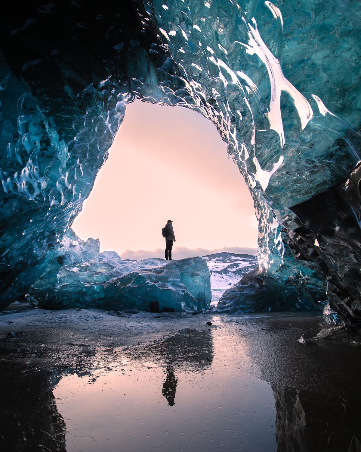 Iceland Ice Cave Photo