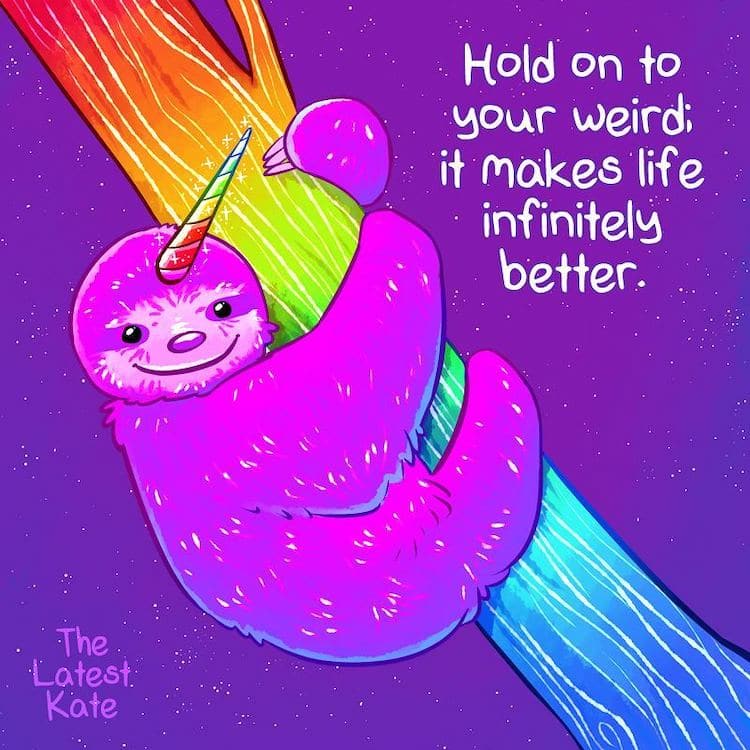 Positive Affirmation Art by Kate Allan