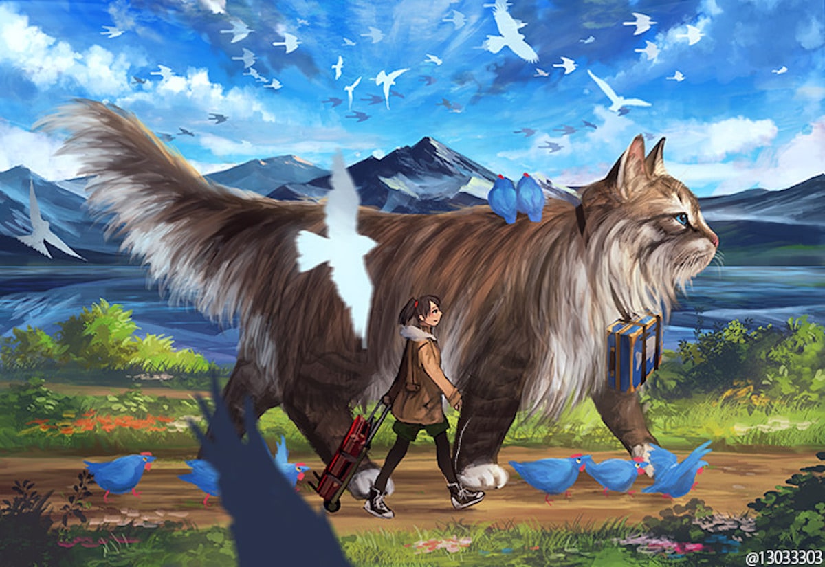 Fantasy Digital Paintings Imagine a World With Giant Animals In It