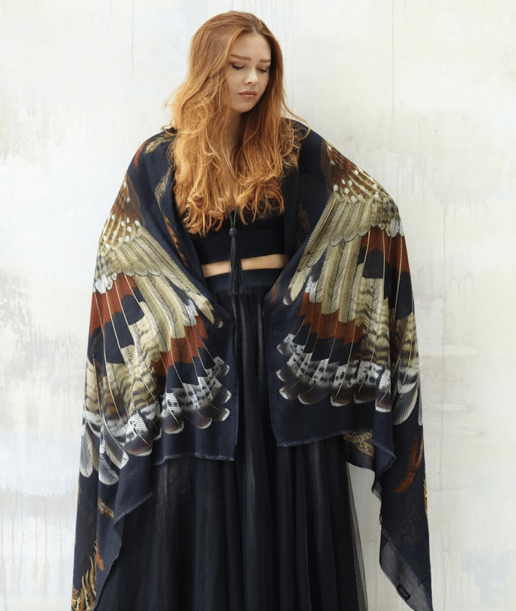 Shovava Shawl Bird Shawl Bird Wrap Feather Shawl