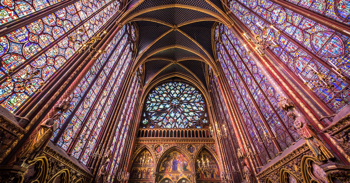 gothic cathedrals stained glass windows